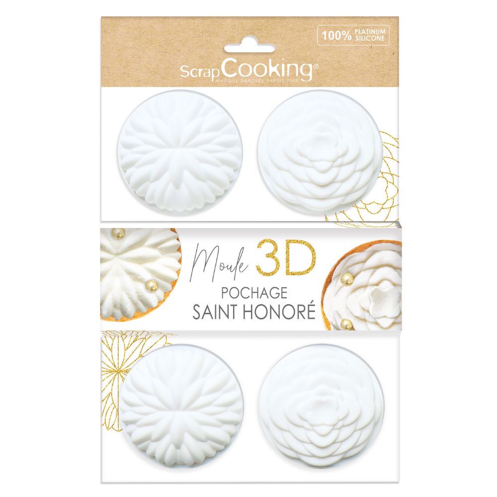 Moule silicone 3D pochage Saint-Honoré - ScrapCooking